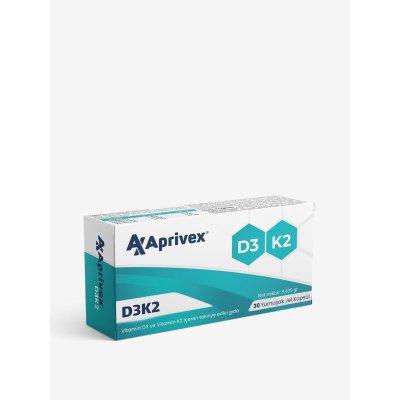 Aprivex D3 - K2 30 Yumuşak Kapsül